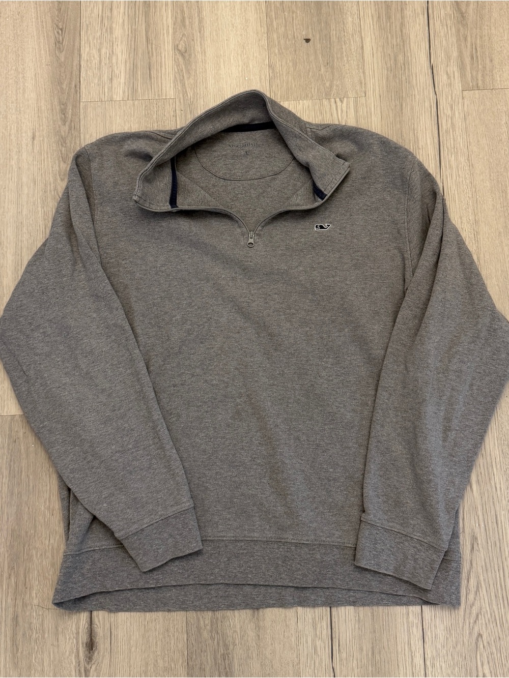 Vineyard Vines Men’s Heather Gray Zip-Neck Sweater